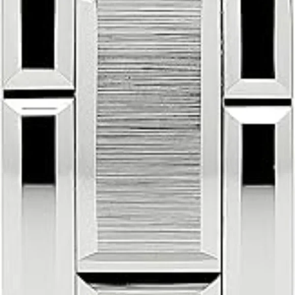 Wedding Band White Gold Brick Pattern Rhodium Plated Size 6-16 Tungsten Ring